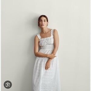 Gap X Doen white eyelet midi dress